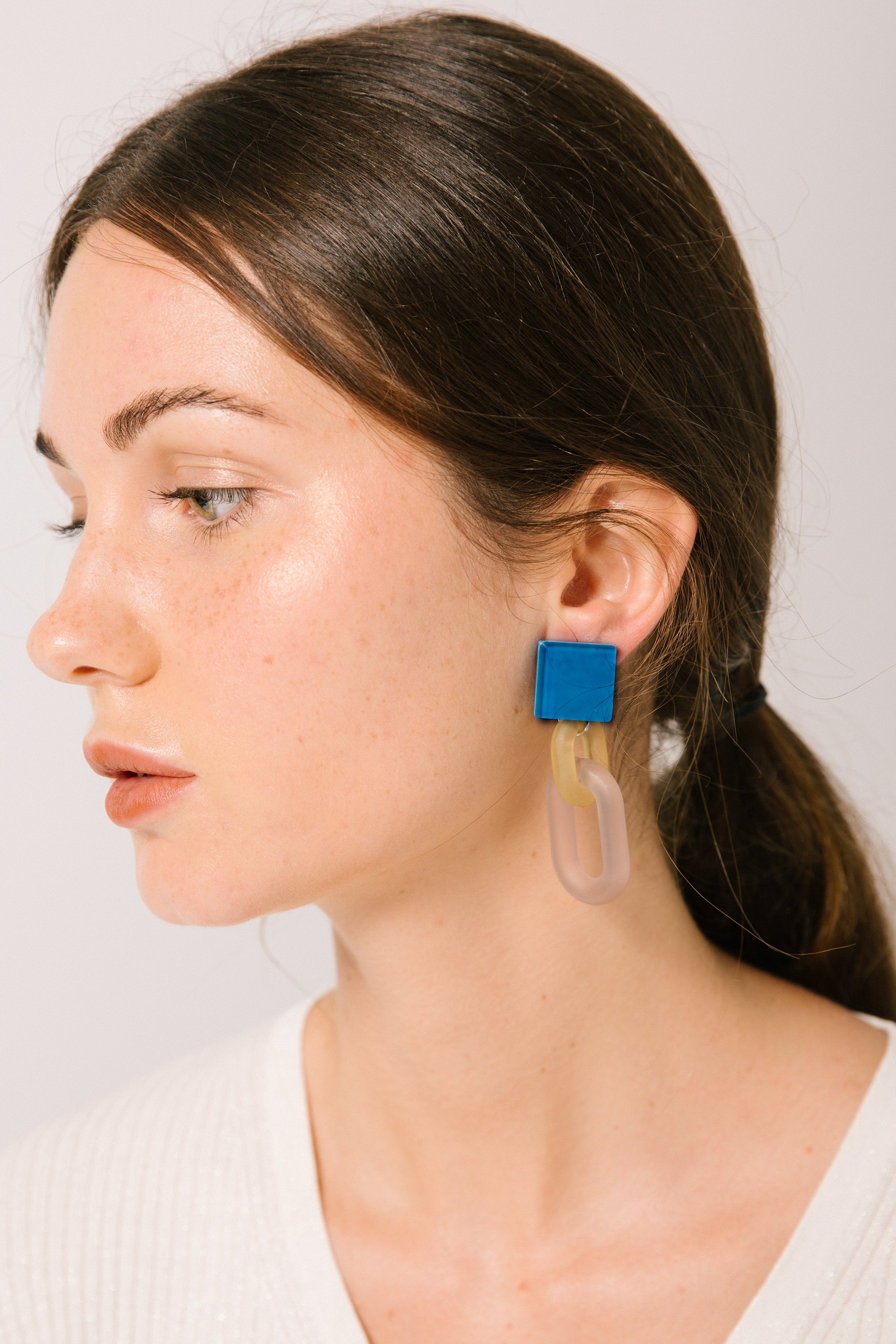 Pom Pom Earrings - Navy Blue - Medium – Hooked, LLC